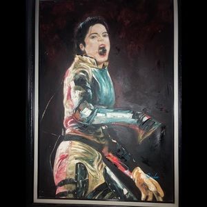 Canvas oil painting of Michael Jackson